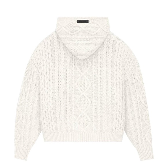 Essential Fear of God Cable Knot Hoodie (cloud dancer) size XL - Picture 2 of 2